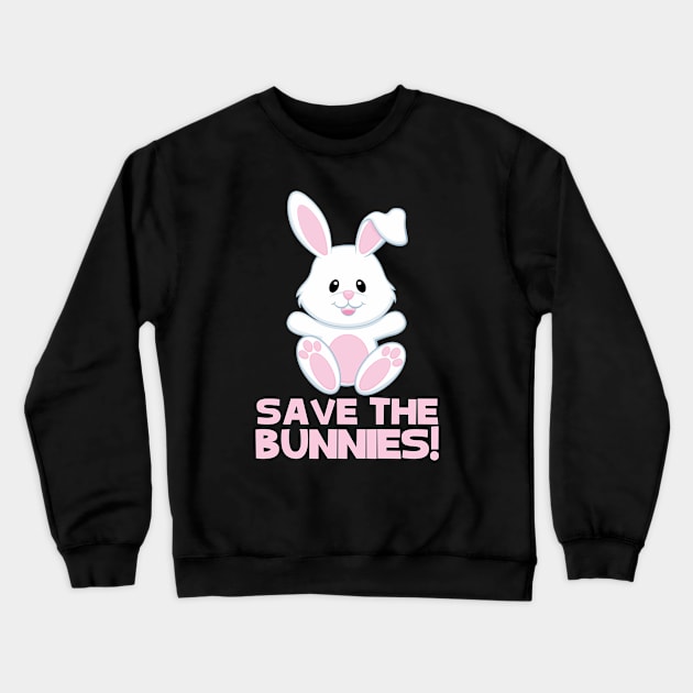 SAVE THE BUNNIES - CRUELTY FREE Crewneck Sweatshirt by Vegan Army